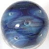 flameworked glass marble