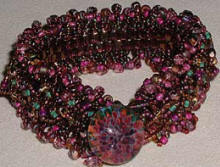 Original Bracelet by Robin Woodsmith -- Using Flameworked Glass Button