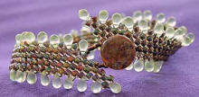 Original Bracelet by Robin Woodsmith -- Using Flameworked Glass Button