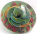 Green Blue Rose-- Glass Paperweight Button