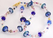 Jetson Glass Necklace -- Blues