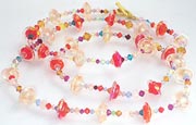 Jetson Glass Necklace - Peach/Orange - Carnival on St. Croix